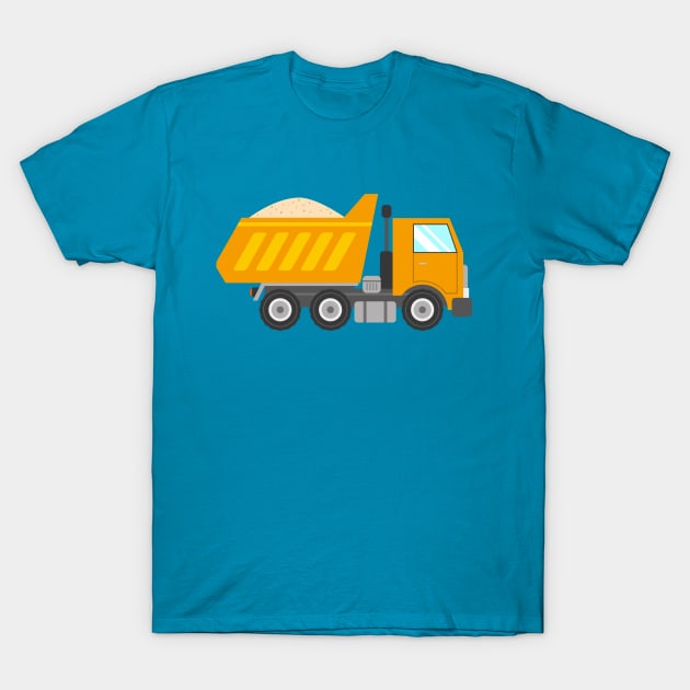 Yellow Dump Truck T-Shirt by vladocar